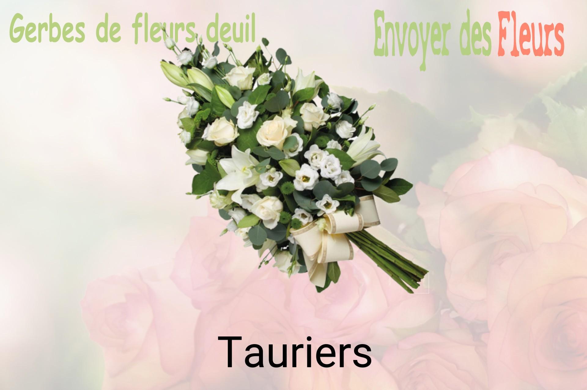 Gerbe de fleurs de deuil livrée à Tauriers